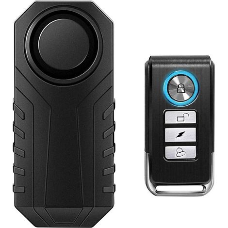 113dB antivol sans fil moto alarme vibration étanche vélo sécurité cyclisme avec télécommande (1/5)