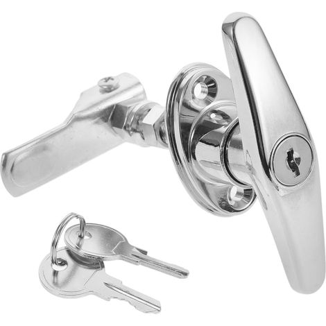 Serrure de meuble Artibetter T 38 mm en alliage zinc avec clés (1/5)