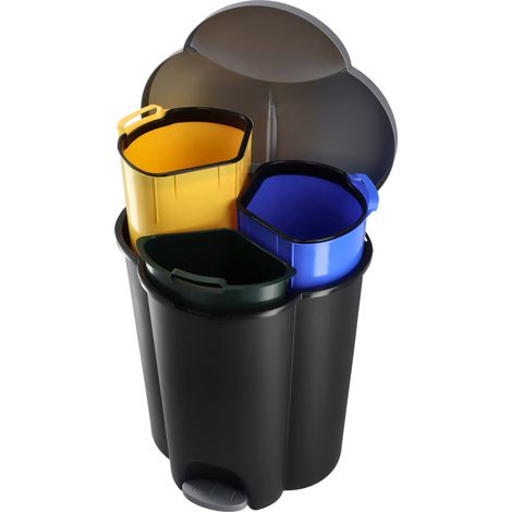 Curver Panier de tri des déchets 40L 3x conteneurs (1/5)