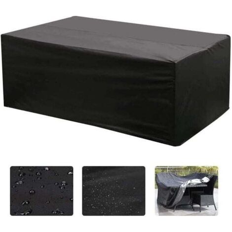 Housse de Salon, Table Rectangulaire Oxford pour Meubles de Jardin UV Protection (242 x 162 x 100 cm)