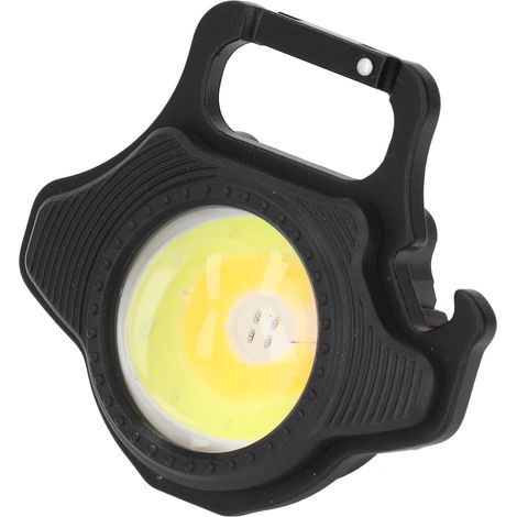 Lampe torche COB compacte 500 lm rechargeable, mini lampe de poche portable avec support pliable pour la pêche, la marche et le camping (1/5)