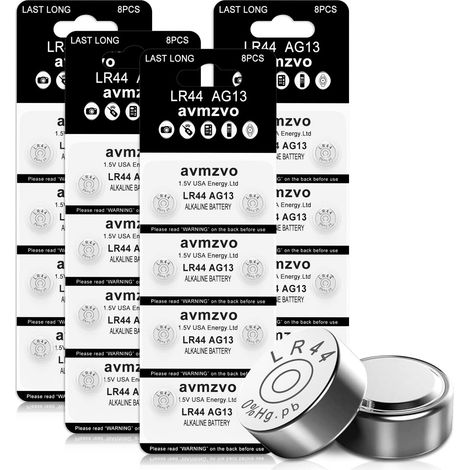 Piles Bouton LR44 AG13 Piles Bouton alcalines 1,5V sans Mercure 32 pièces 357 357A L1154 A76 GPA76 Garantie 3 Ans (1/5)
