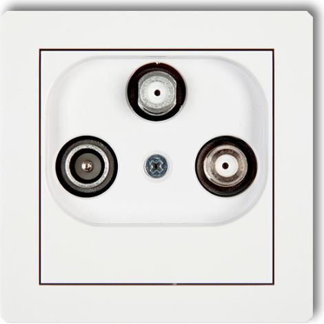 Toma de antena Deco con 2 salidas SAT + TV, color blanco dgn
