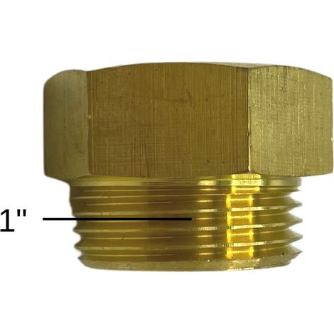 Muffennippel AG/IG 1 Zoll Flachdichtend Messing Solarindustrie Heizungstechnik (1/5)