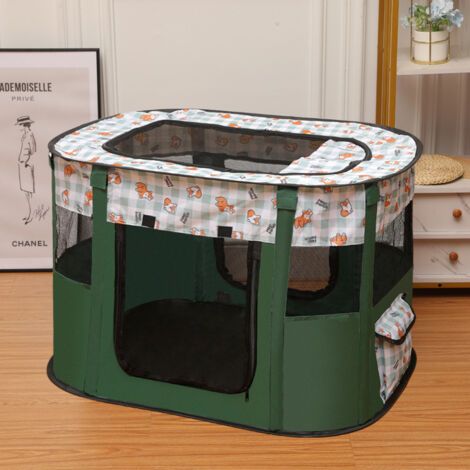 Tente de jeu pliable (70 x 55 x 40 cm) pour chiots, chiens, chats et lapins, idéale pour une utilisation intérieure et extérieure.