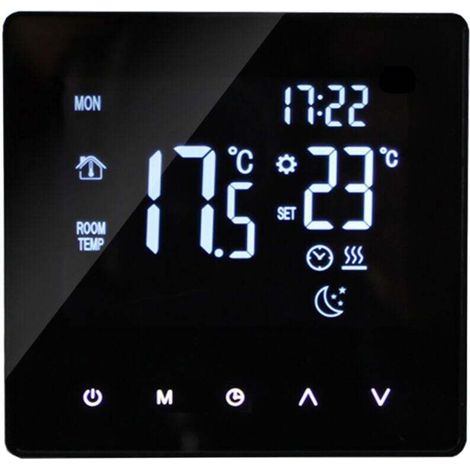 Smart Heating Thermostat Digital Temperature Controller LCD Touch Screen Weekly Programmable Water Heating Antifreeze Thermostat for Home, School, Office MUMU (1/4)