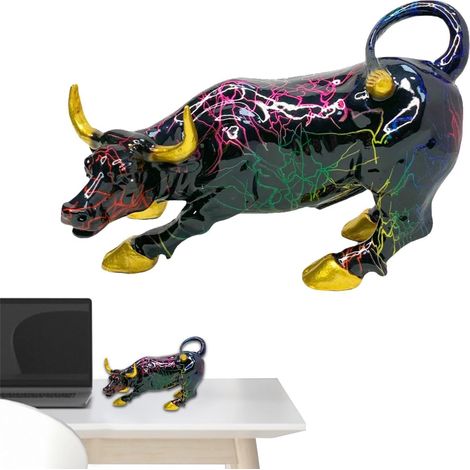 Figurine Sculpture Résine Figurines Bureau Exquises Stylées Modernes  Déco Art Wall Street Décoration pour Maison Bureau Étagère Table Cheminée Bibliothèque Salon Chambre (1/5)