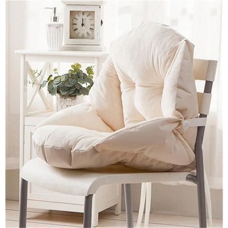 Coussin de Chaise Doux avec Dossier en Forme Coquille Velours pour Chaise Jardin et Fauteuil (1/4)