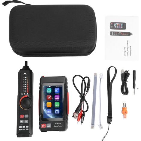 Testeur de câble réseau, écran tactile de 4 pouces, fil Ethernet et traqueur, prise en charge VFL OPM PoE ++ RJ45 TDR NCV, mesure de longueur FTP (1/5)