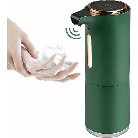 royaluxe - Distributeur automatique de savon mousse - Avec capteur sans contact - Pour cuisine, salle de bain, hôtel - Vert (1/5)