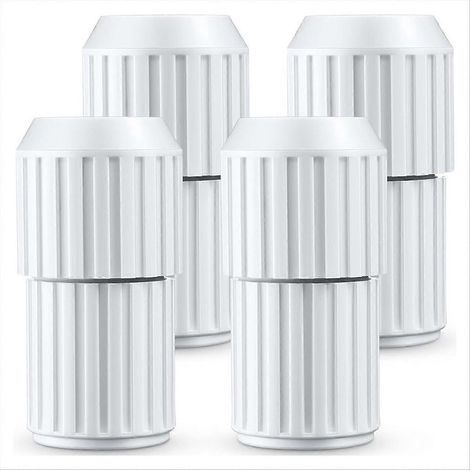 Lot de 4 perches télescopiques de piscine blanches à came externe, pièces détachées et rallonge télescopique avec verrouillage à came pour perche de nettoyage (1/5)