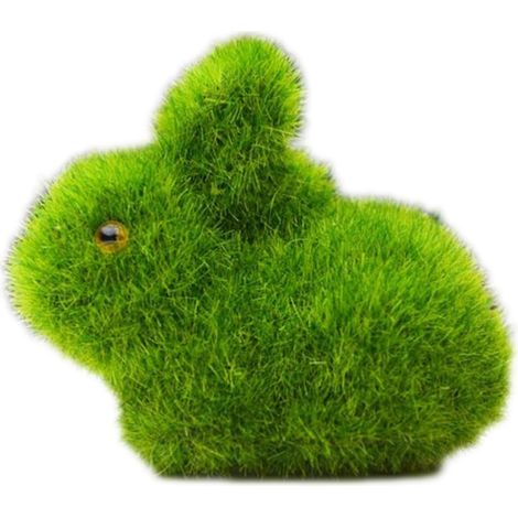 Lapin de Simulation Accessoire Maison Élégant et Original en Mousse Artificielle Verte Modèle Réaliste en Plastique pour Décoration Intérieure (1/5)