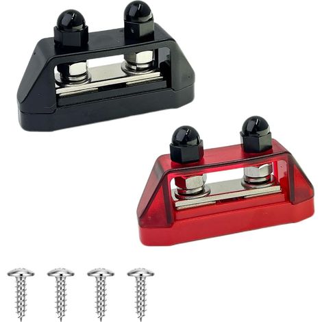 Bornier Batterie 12-48V pour Voiture Bateau Camping-Car Bus Bar Cuivre Conductivité, Bornes Positif (1/5)
