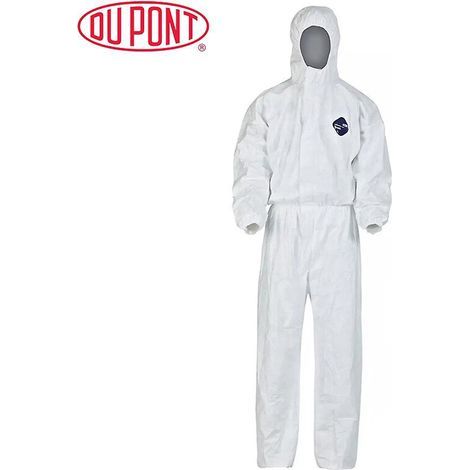 DU PONT Protective Coverall Safety Clothing Anti Static Hooded Suit Anti Particles/Chemical Splash M (1/4)