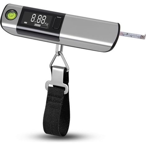 Electronic Luggage Scale, Portable Digital Scale Max 50Kg/110Lb(LB,g,Oz,kg) with Tare Function and Backlit LCD Display, Travel Suitcase Scale (1/5)