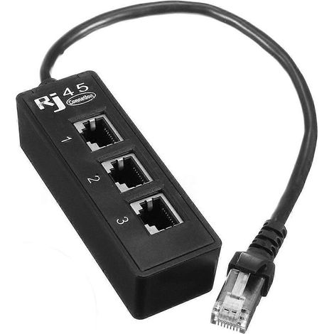 Câble d'extension réseau LAN Ethernet avec répartiteur RJ45 mâle vers 3 ports RJ45 femelles (1/5)
