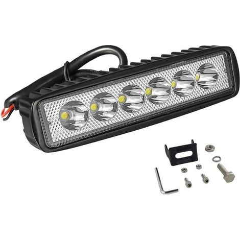 Ulisem1 Pcs Phare LED, 6 Pouces 18W Projecteur Barre LED 12v pour Moto Voiture Camion SUV Bateau