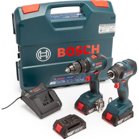 Bosch PRO Combo Kit 18V kit: GSB + GDR + 2 x GBA 2.0 Ah + GAL L-Case 0615990M72 (1/4)