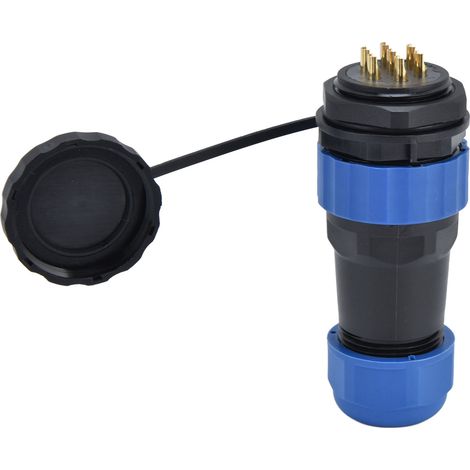 Connecteur électrique étanche SP28 IP68 380V 25A 7 broches mâle femelle à souder avec écrou arrière pour prise aviation (1/5)