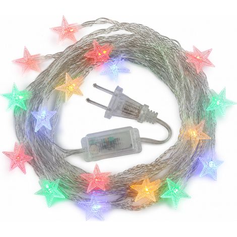 Guirlande Lumineuse LED Étoiles Multicolores, 300 Lumières, sur Secteur, Décoration de Noël et Fête (1/5)