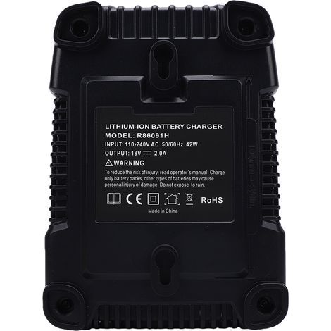 Chargeur de batterie 18 V pour batteries Ridgid Ni-Cd/Li-ion, R840083, R840085, R840086, R840087, R840089, AC840085, AC840086, AC840087P, AC840089 Prise UE 250 V (1/5)