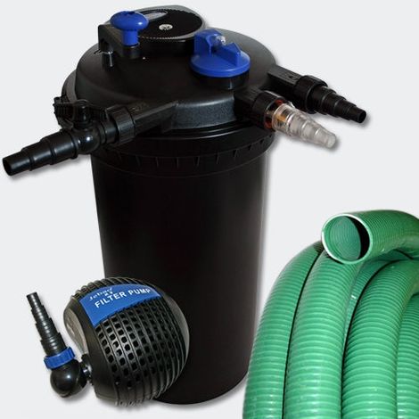Kit de Filtration à Pression 30000l 18 Watts UVC Stérilisateur Pompe Tuyau