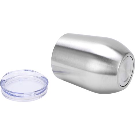 Tasses à vin sans pied en acier inoxydable de 35 cl avec couvercle, trou pour paille, tasses isothermes à double paroi (1/5)