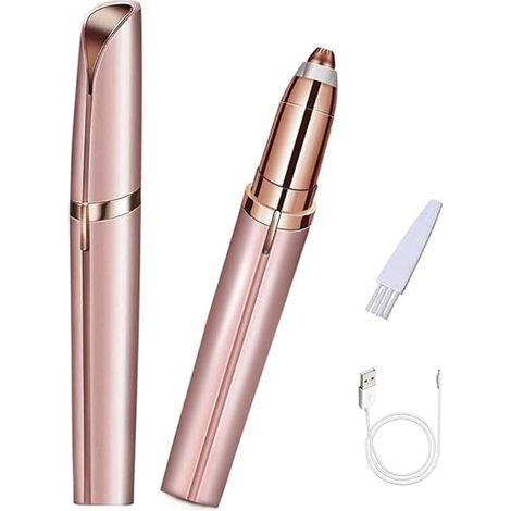 Tondeuse à Sourcils pour Femmes, Épilateur Électrique de Sourcils Indolore et Portable, Rasoir à Sourcils Rechargeable par USB pour Femmes (Rose Gold) (1/5)