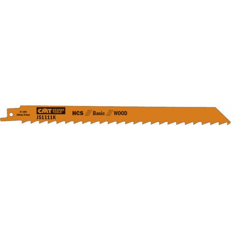 JS1111K-5 5 HOJAS DE SIERRAS SABLES EN HCS PARA MADERA 225X8,5X3TPI