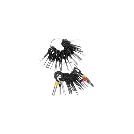 Outil de Déverrouillage de Voiture, Auto Terminals Enlèvement Outil Set, Retrait de Connecteur de Câble de Voiture, Voiture Électrique Câblage a Sertir Connecteur Pin Extracteur Kit (41 PCS) (1/5)