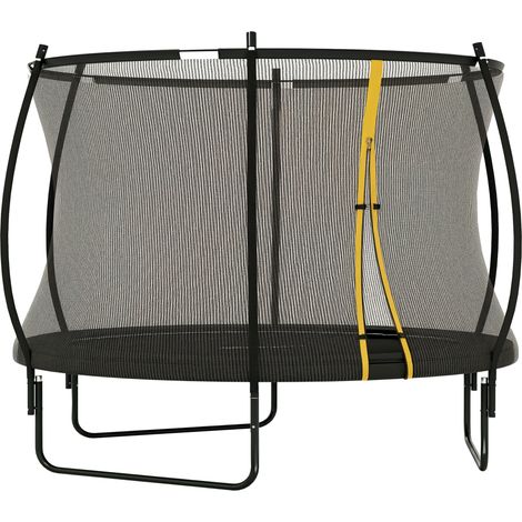 SPORTNOW 10ft Trampoline with Enclosure Net and Spring Cover, Black (1/5)
