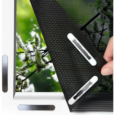 Insect Protect Moustiquaire & Protection contre le pollen avec fixation magnétique Moustiquaire de fenêtre Moustiquaire anti-pollen pour fenêtres jusqu'à 130 x 150 cm (1/5)