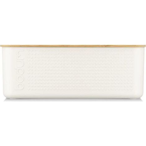 Scatola per il pane - BODUM - 11555-913 - Grande modello - Coperchio in bambù - Bianco