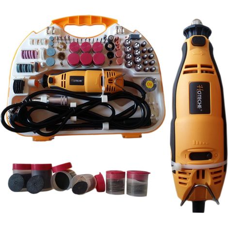 TrAdE Shop Traesio - Smerigliatrice Mini Trapano Fresa Drimmel Di Precisione 160w Con 210 Accessori - (1/4)
