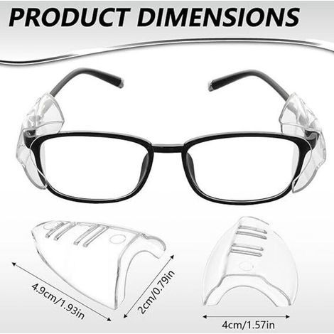 Protections latérales de sécurité pour lunettes, 4 pièces, Protections latérales de sécurité pour lunettes (1/3)