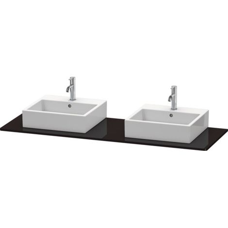 Consolle Duravit XSQUARE con 2 ritagli 16x1600x550mm nero lucido (1/3)