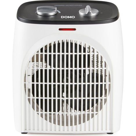 Calefactor de convección - Convección de cerámica - 2000 W - DOMO - Calefactor de convección para baño - Compacto - Blanco (1/5)