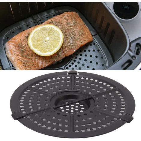 Accessoires pour friteuse à air chaud 16 cm : plaque de séparation, plaque de cuisson, plaque vapeur, grille pour barbecue, accessoires pour moule à pâtisserie avec manchon en silicone et brosse en si (1/5)