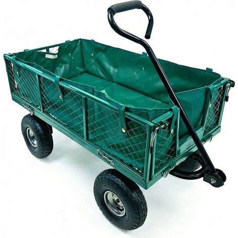Wolf 200kg Heavy Duty Garden Cart Steel Mesh Trolley (1/4)