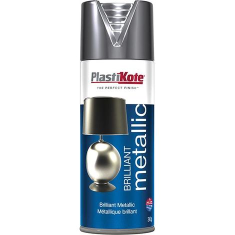 Plasti-Kote Brilliant Metallic Silver Spray Paint - 400ml (1/3)