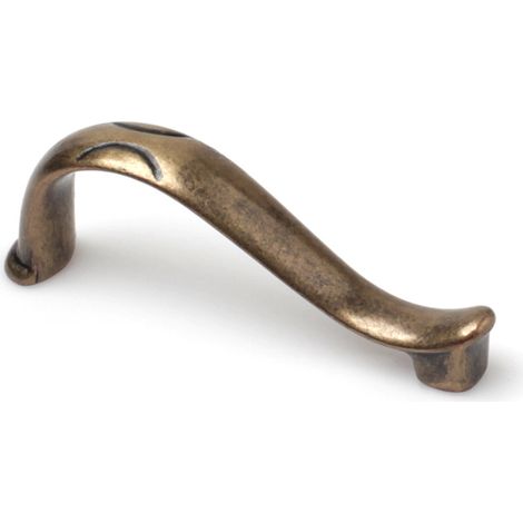REI – Poignée en zamak finition cuir – Dimensions 73x14x26mm – Inserts 64mm – Design élégant pour meubles classiques (1/4)