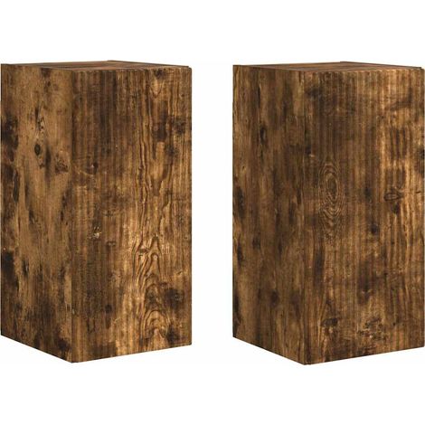 Maison Exclusive - TV-Wandschrank 2 pcs Geräucherte Eiche 30 x 31