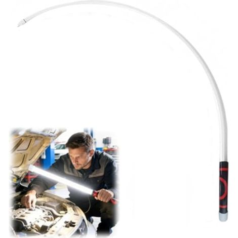 Irovami Bâton lumineux LED flexible de 68,5 cm (27 pouces), rechargeable, haute luminosité, pour travaux de maintenance (lot de 2), blanc (1/5)