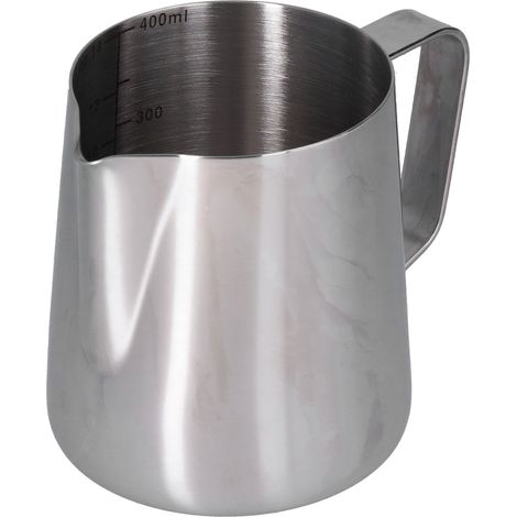 Pichet à lait en acier inoxydable avec bec verseur pointu et graduation, 400 ml. (1/5)