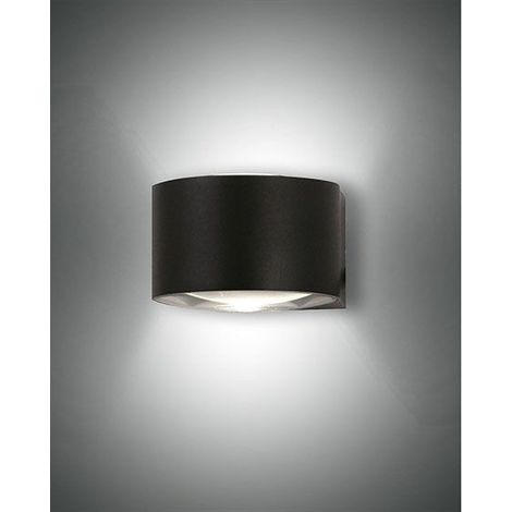 LAO FABAS APPLIQUE DA PARETE PER ESTERNO LED BIEMISSIONE 12W 3000K NERA