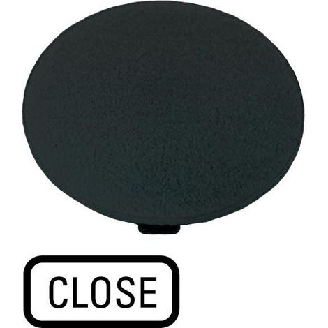 Étiquette bouton ' coup de poing ' noir CLOSE EATON M22-XDP-S-GB2