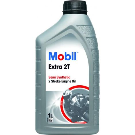 12x Huile Mobil Extra 2T 1 Litre -bidon-
