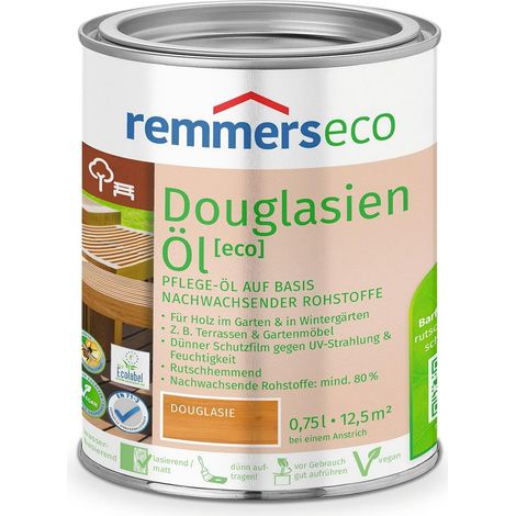 Remmers Douglasien-Öl [eco], 0,75 Liter, öko Douglasien Öl, aussen und innen, optimal für Douglasien Gartenmöbel oder Holzterrassen, bienenverträglich
