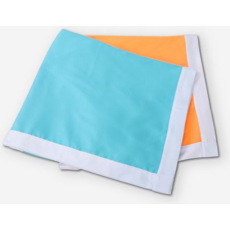 Telo copri lettino mare spiaggia piscina asciugamano microfibra 2 tasche - Arancione (1/5)