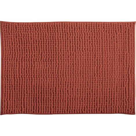 Alfombra de baño CHENILLE Microfibra 40X60cm Terracota MSV